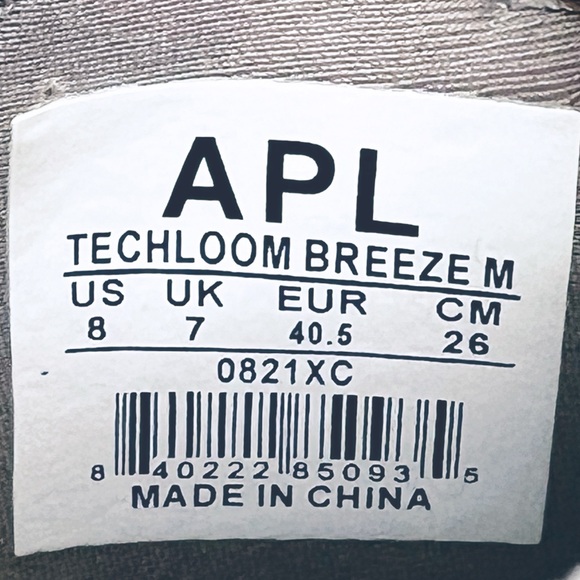 SOLD! APL Men’s TechLoom Breeze Running Shoes in Harbor Grey/White Shoes - Picture 10 of 11